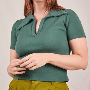 FISHERMAN POLO - DARK EMERALD GREEN Big Bud Press